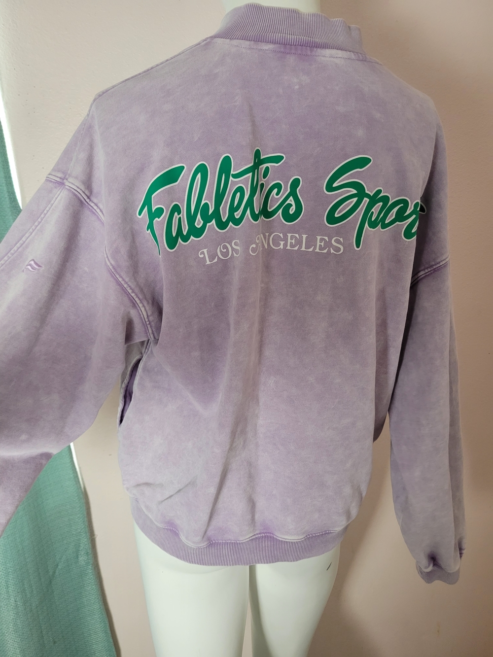 Fabletics Sport Lavender Acid Wash 1/4 Zip Pullover Sweatshirt - Fits Like Mediu - Picture 9 of 9